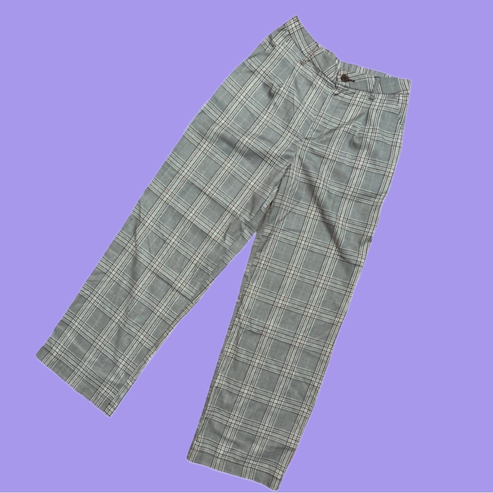 5/25$ BNWT Plaid Tartan Wide Leg Trousers | H&M